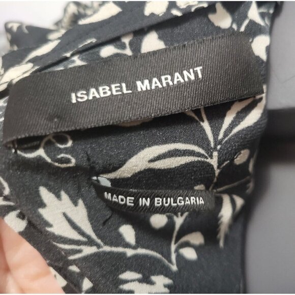 ISABEL MARANT Geometric Floral Silk Midi Dress - Picture 12 of 15